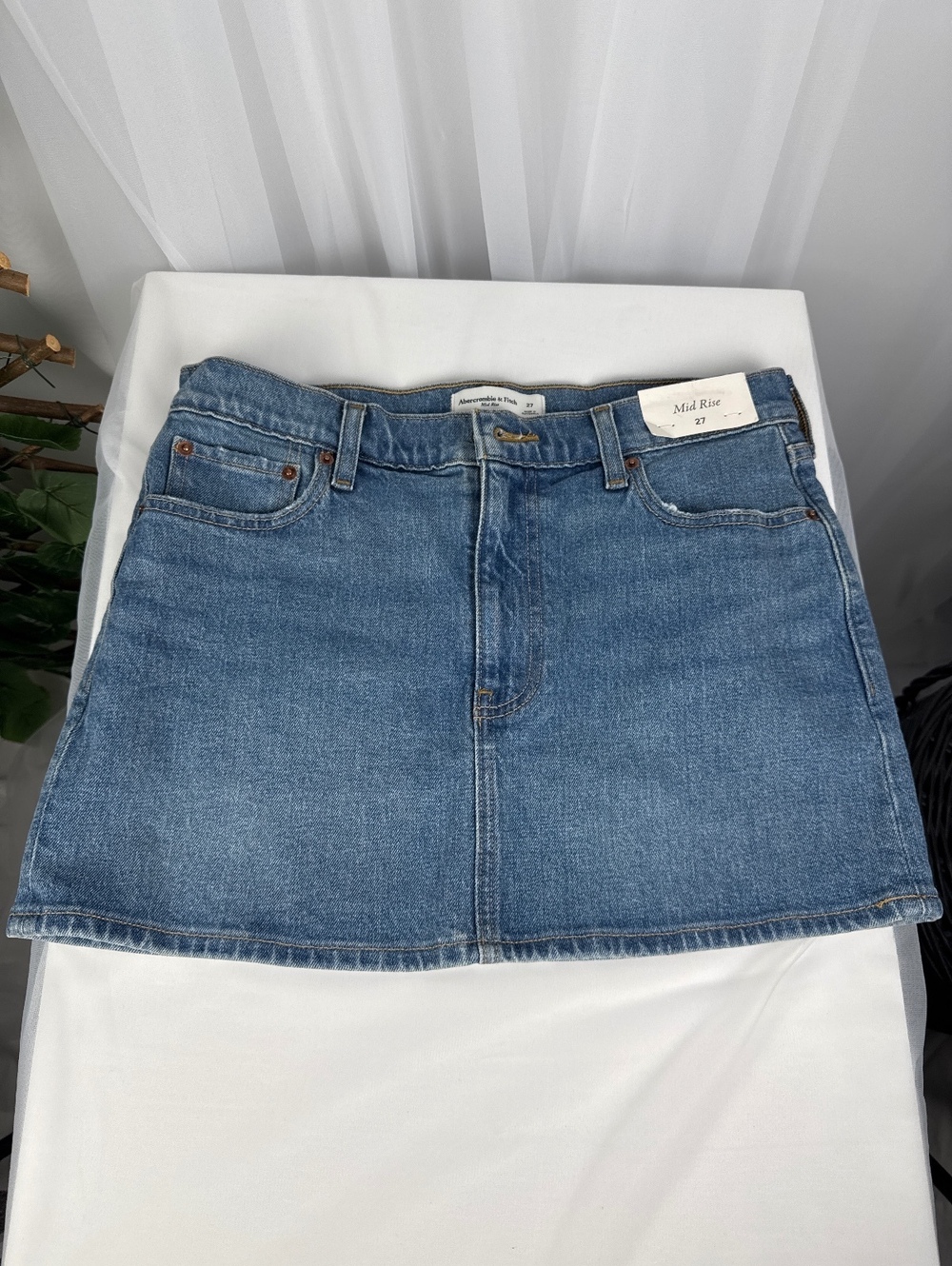 Abercrombie & Fitch Blue Denim Mini Skirt